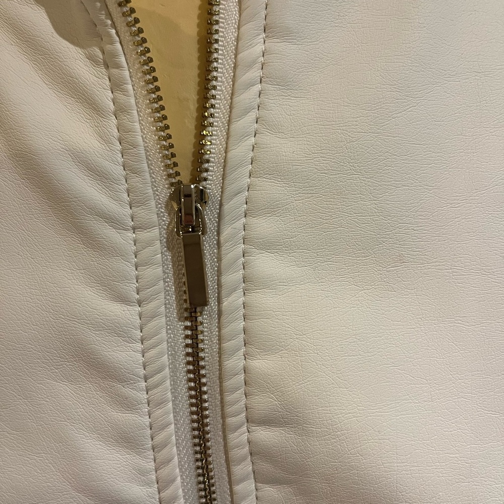 Designer Bebe cream faux leather jacket - Picture 2 of 6
